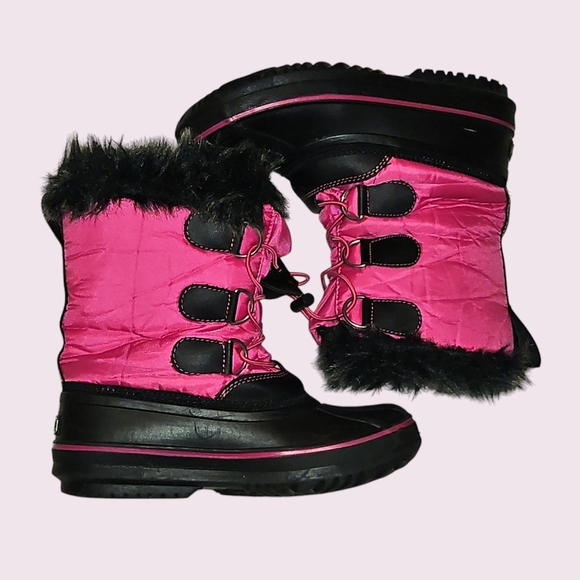 Western Chief Snow Boots Girls Size 3 Pink - Picture 1 of 7